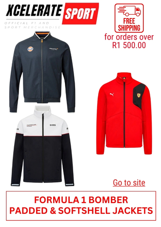 XCELERATE SPORT - FORMULA 1 BOMBER & SOFTSHELL JACKETS