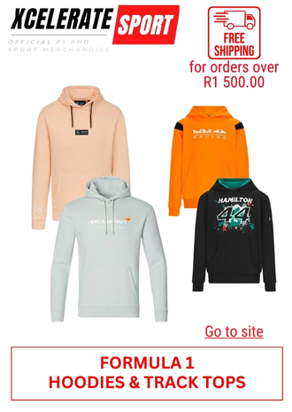 XCELERATE SPORT - FORMULA 1 - HOODIES & TRACK TOPS