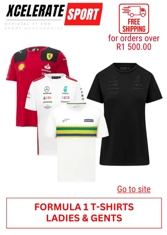 1. XCELERATE SPORT - FORMULA 1 T-SHIRTS LADIES & GENTS