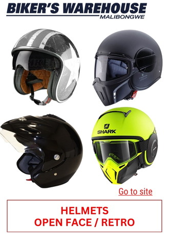 28. BIKERS WAREHOUSE - OPEN FACE _ RETROHELMETS