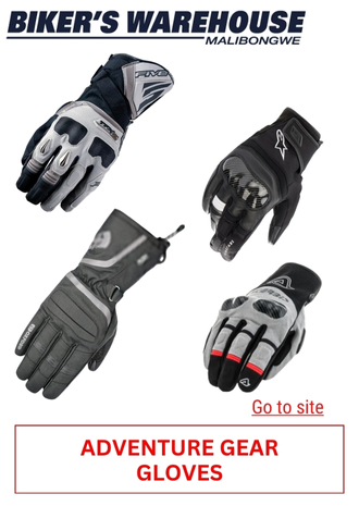 38. BIKERS WAREHOUSE - ADVENTURE GEAR - GLOVES