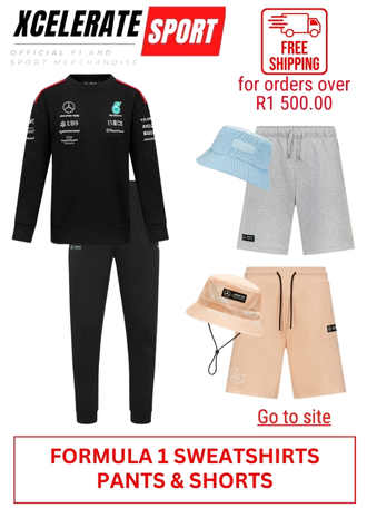 6. XCELERATE SPORT - FORMULA 1 SWEATSHIRTS, PANTS & SHORTS